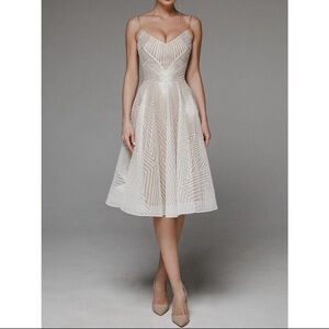 NWT Lemalayla Elegant Cream A-Line Dress
